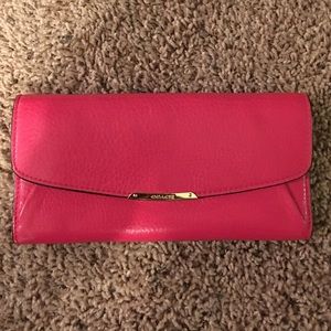Coach pink long wallet