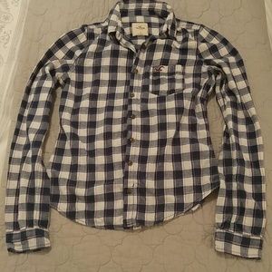 Hollister Women's Plaid Button Down Shirt Size S