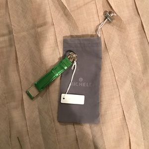 Michele 18mm Green Patent Leather Watch Strap