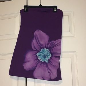 Floral Strapless tube top