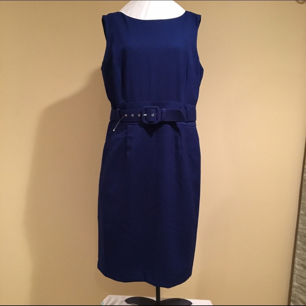 NWT, banana republic dress, dark blue, 14.