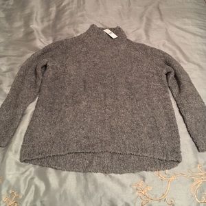 NWT Loft boucle gray mock turtleneck sweater