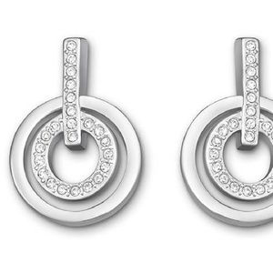 Swarovski circle mini pierced earrings - 5007750