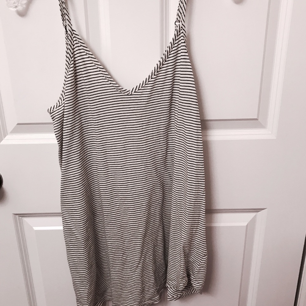 Black and white striped t-shirt dress