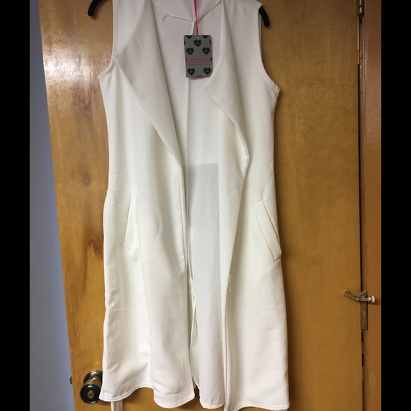 Long White Vest