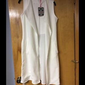Long White Vest