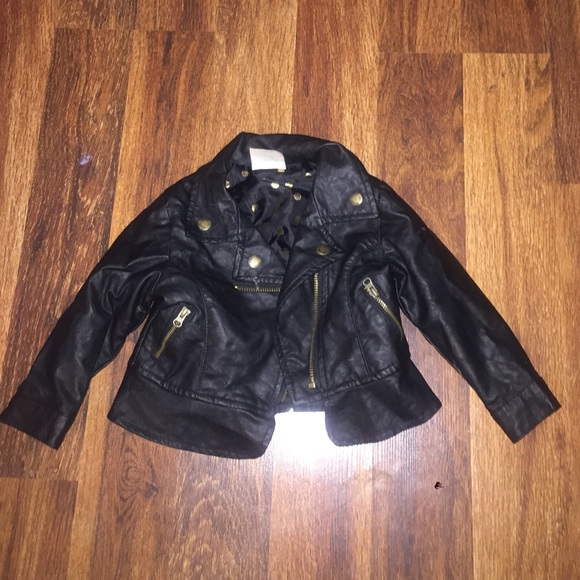 Motorcycle style leather jacket