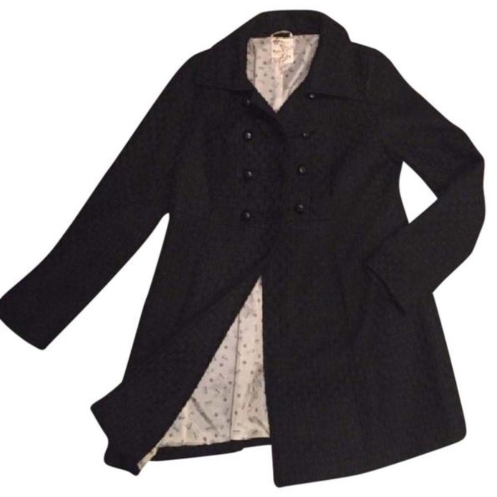 Tulle Black Peacoat