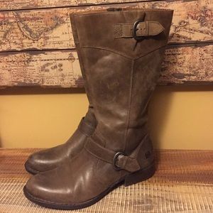 Beautiful Born Leather Boots with Buckle Detail