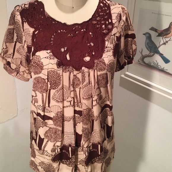 100% silk print blouse from Kimchi Blue
