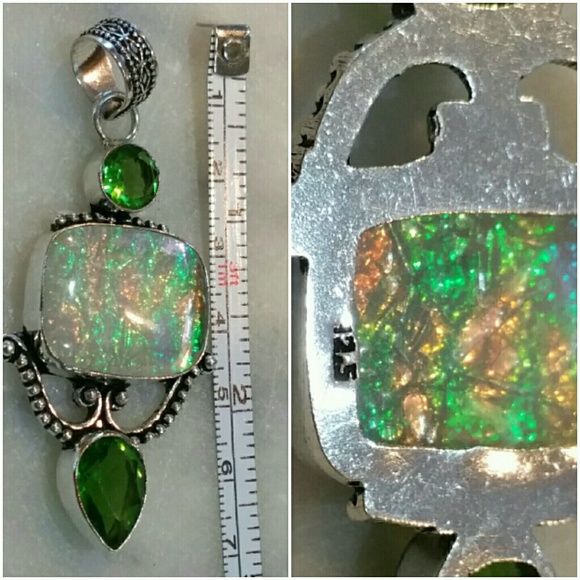 Australian Triplet Opal Pendant 2.75" - Picture 5 of 5