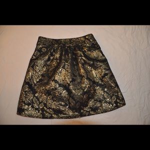 Black skirt with gold embroidery