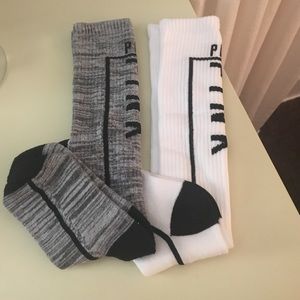 PINK- VICTORIAS SECRET Knee High Socks - 2 pair