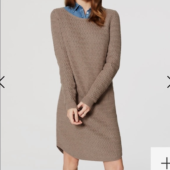 NWT Loft brown sweater dress size small