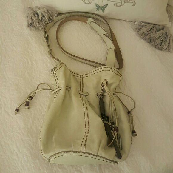 Lucky brand light blue leather cross body purse