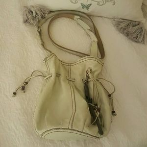 Lucky brand light blue leather cross body purse