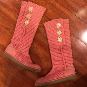 Pink knit uggs