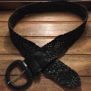 Silpada distressed leather black belt