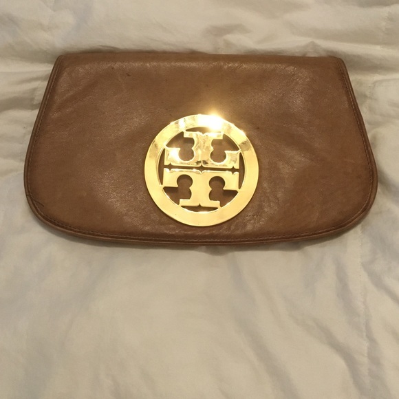Tan Tory Burch Clutch