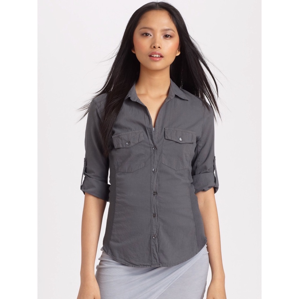 🌿James Perse stretchy contrast panel