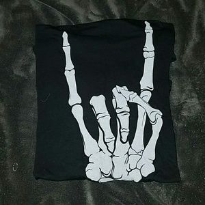 Sheer black Skelton top