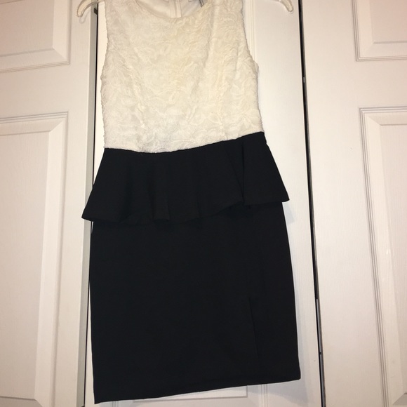 Lace peplum dress