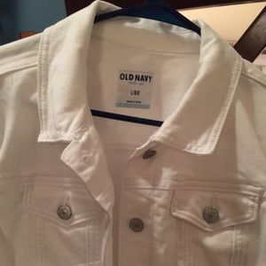 White Old Navy jean jacket