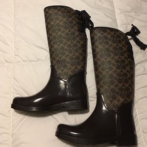Coach Rain Boots Lace Up