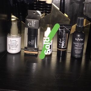 Glossier, ELF, & LA Girl foundation + setting mist