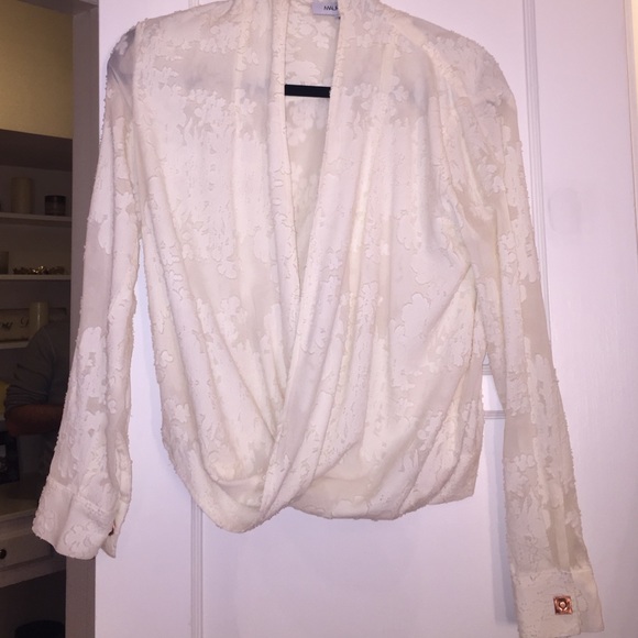 Cream Wrap Top - Picture 2 of 4