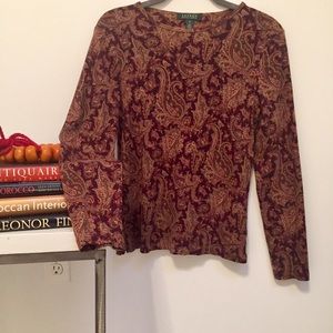 Lauren Ralph Lauren Knit Top, Size M