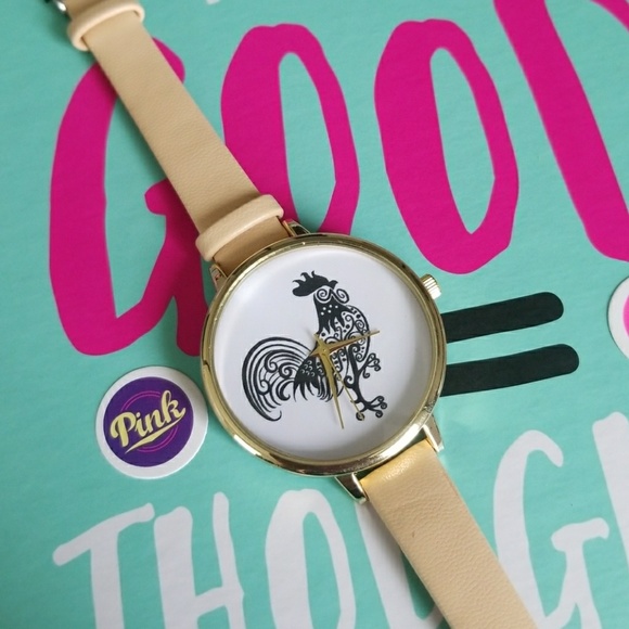 Boutique Accessories - Rooster Watches, Gray, Beige, Skinny Band
