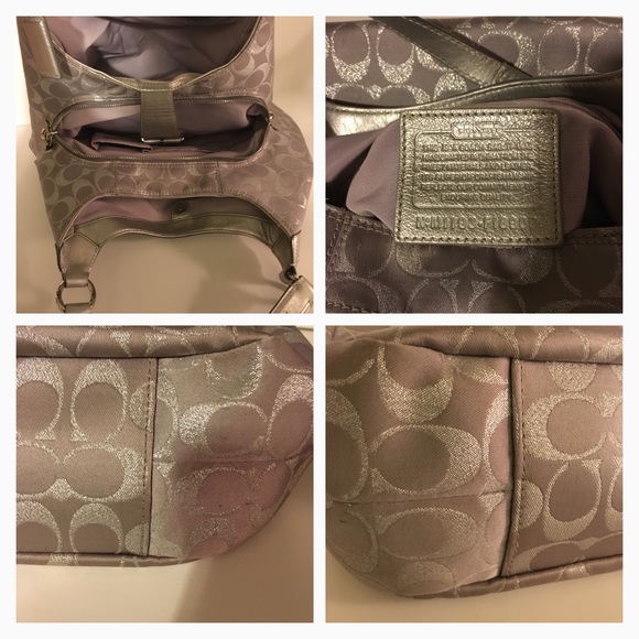 Sold! {COACH} Silver Purse with Purple Hues - Picture 3 of 4