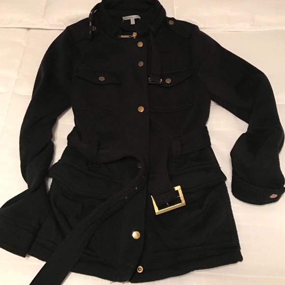 Black cotton utility jacket