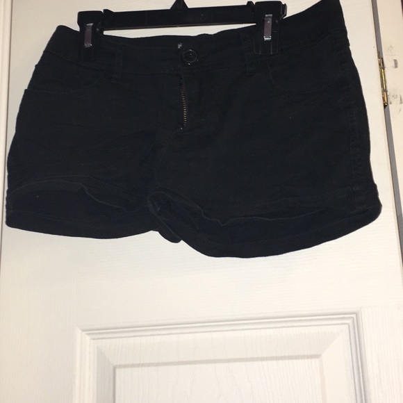 Black chino shorts