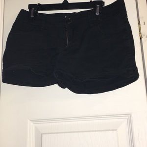 Black chino shorts