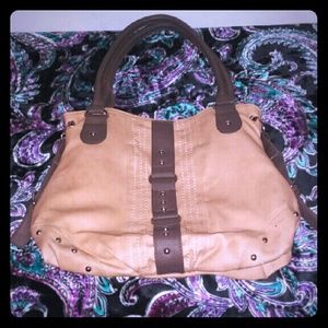 Gorgeous Tan Purse with Brown Straps