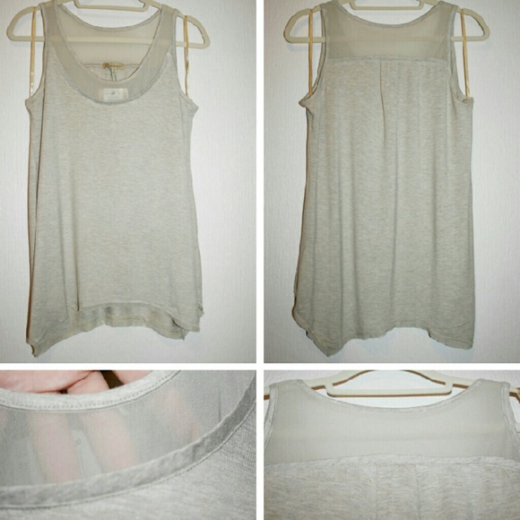 ⚡LAST ONE!⚡ Handkerchief Tank w/ Netting Trim NWT - Picture 2 of 4