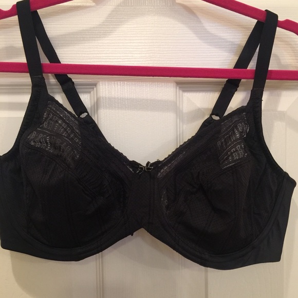 Lilyette Black Under Wire Lace Bra 40C