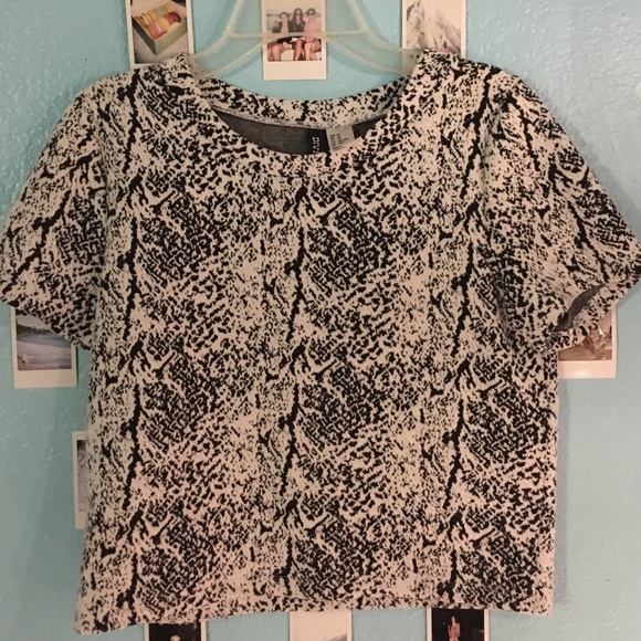 Snake print crop top