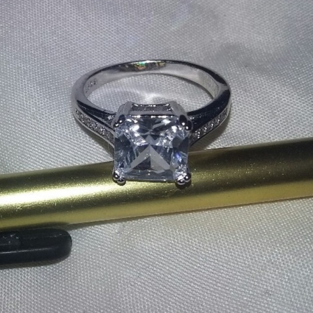 🚫SOLD🚫 🆕Sterling Silver Princess Cut AAA Zircon - Picture 5 of 5