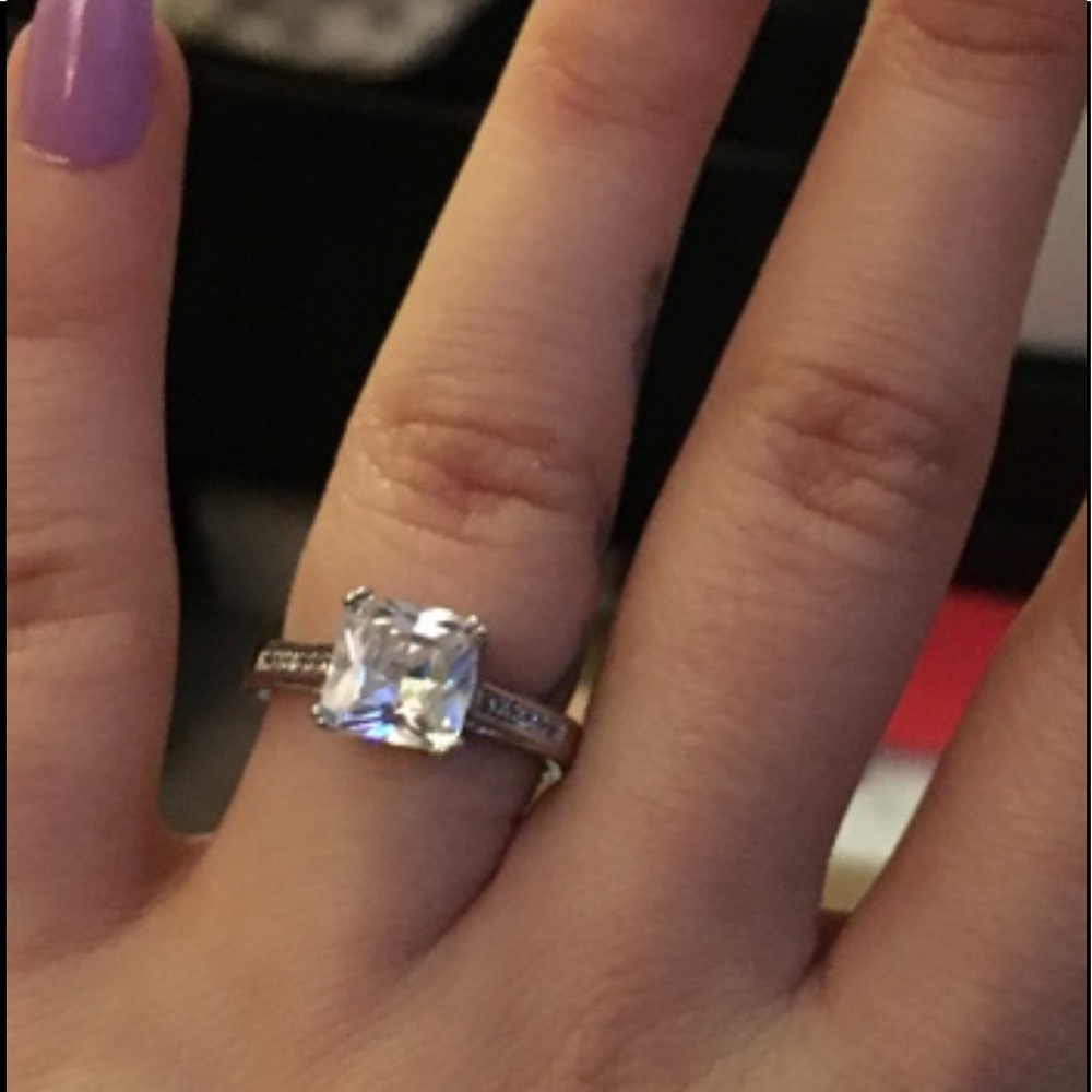 🚫SOLD🚫 🆕Sterling Silver Princess Cut AAA Zircon - Picture 4 of 5