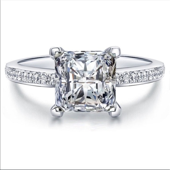 🚫SOLD🚫 🆕Sterling Silver Princess Cut AAA Zircon - Picture 3 of 5