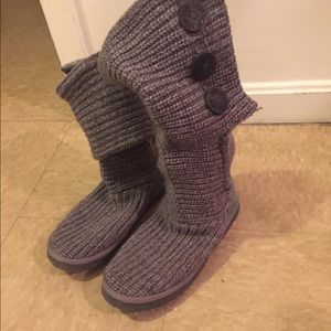 Tall knit grey cardy UGG boots size 8