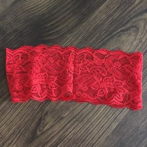 5 for $25 SALE !! Thick Red Lace Stretch Headband