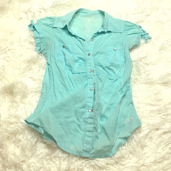 Baby blue light aqua small top