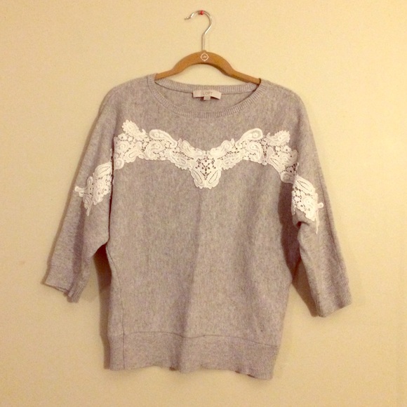 Loft Lace Pullover Sweater