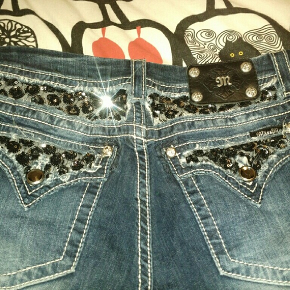 Miss me Easy Boot size 30 inseam 29.5 sequins - Picture 2 of 4