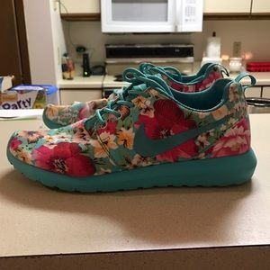 Floral print NIKE shoes