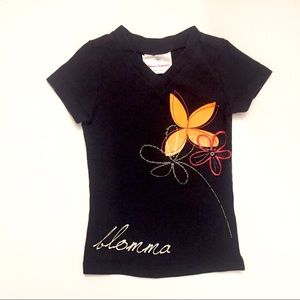 Hanna Andersson shirt- v-neck shirt- 18M-2T